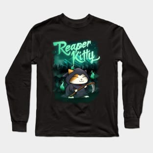 Halloween Grim Reaper Kitty Long Sleeve T-Shirt